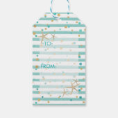 トロピカルシーソンの挨拶、水中競技水彩 ギフトタグ (裏面)