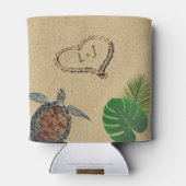 トロピカルシータートルアンドパームズサンドハート 缶クーラー (裏面)