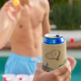 トロピカルシータートルアンドパームズサンドハート 缶クーラー