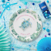 トロピカルシータートルベビーシャワー紙プレート ペーパープレート (パーティー)