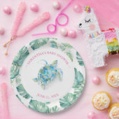 トロピカルシータートルベビーシャワー紙プレート ペーパープレート (パーティー)