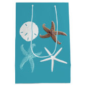 トロピカルシーブルーサンドドルスターフィッシュ抱き枕 ミディアムペーパーバッグ (裏面)