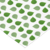 トロピカルジェイドツリーグリーン葉オンホワイト テーブルクロス (アングル)