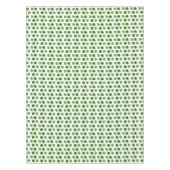 トロピカルジェイドツリーグリーン葉オンホワイト テーブルクロス (正面)