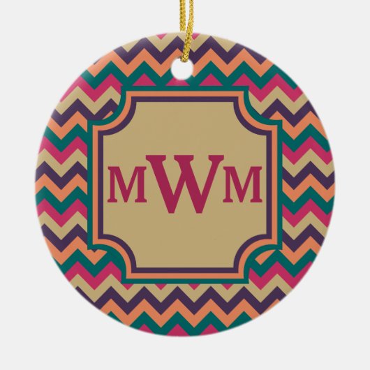 トロピカルジグザグオーナメント セラミックオーナメント (正面)