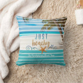 トロピカルジャストビーチイビーチツートーンパーソナライズされた クッション (ブランケット)