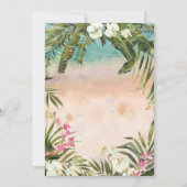 トロピカルジャングルのイルミネーション60歳の誕生日 招待状 (裏面)