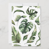 トロピカルジャングルの葉のベビーシャワー招待状 招待状 (裏面)