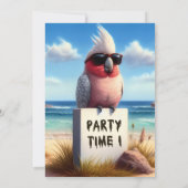 トロピカルジャングルの誕生日パーティー子供へ招待 招待状 (裏面)