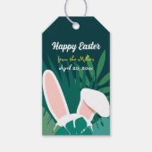 トロピカルジャングルイースターバニーカスタムギフトタグ ギフトタグ (正面)