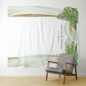 トロピカルジャングルウェディングバックドロップフォトブース タペストリー (インサイチュ(横))