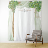 トロピカルジャングルウェディングバックドロップフォトブース タペストリー (インサイチュ)