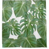 トロピカルジャングルエレファントイヤーリーフビーチボホ シャワーカーテン (正面)