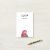 トロピカルジャングルオウムスケッチカラフルマコー ポストイット (デスク上)