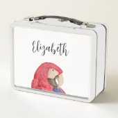 トロピカルジャングルオウムスケッチマカオ メタルランチボックス (裏面)