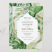 トロピカルジャングルカップルズシャワー招待状 招待状 (正面/裏面)