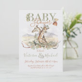 トロピカルジャングルキリンベビーシャワー招待状 招待状 (スタンド正面)