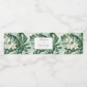 トロピカルジャングルグリーンリーブライダルシャワーパーティー ペットボトルラベル (シングルラベル)