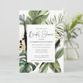 トロピカルジャングルグリーンリーブライダルシャワー 招待状 (スタンド正面)