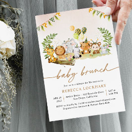 トロピカルジャングルサファリアニマルズガールブルンチ 招待状