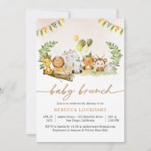 トロピカルジャングルサファリアニマルズガールブルンチ 招待状 (正面)