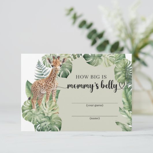 トロピカルジャングルサファリアニマルズモーミーの腹のゲーム エンクロージャーカード (スタンド正面)