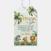 トロピカルジャングルサファリアニマルズ誕生日 ギフトタグ (正面)