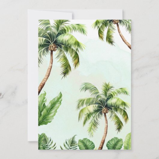 トロピカルジャングルサファリアニマルズ誕生日 サンキューカード (裏面)