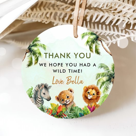 トロピカルジャングルサファリアニマルズ誕生日 フェイバータグ