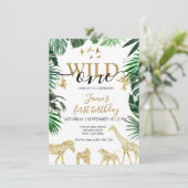 トロピカルジャングルサファリアニマルズ誕生日 招待状 (スタンド正面)