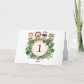 トロピカルジャングルサファリアニマルハッピーバースデーカード カード (裏面)