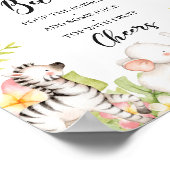 トロピカルジャングルサファリアニマルマムオーサバー標識 ポスター (角)