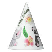 トロピカルジャングルサファリファースト誕生日 パーティーハット (左)