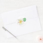 トロピカルジャングルサファリファースト誕生日 ラウンドシール (封筒)