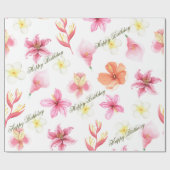 トロピカルジャングルサファリファースト誕生日 ラッピングペーパー (フラット)