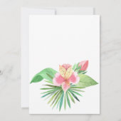 トロピカルジャングルサファリファースト誕生日 招待状 (裏面)