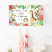 トロピカルジャングルサファリファースト誕生日 横断幕 (インサイチュ)