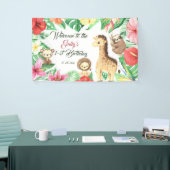 トロピカルジャングルサファリファースト誕生日 横断幕 (トレードショー)