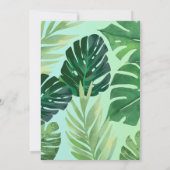 トロピカルジャングルサファリボーイ赤ちゃんシャワー請求書 招待状 (裏面)