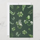 トロピカルジャングルサファリワイルドワン誕生日 招待状 (裏面)