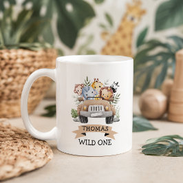 トロピカルジャングルサファリ動物パーティー コーヒーマグカップ