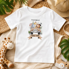 トロピカルジャングルサファリ動物パーティー トドラーTシャツ
