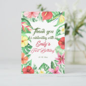 トロピカルジャングルサファリ ファーストバースデー サンキューカード (スタンド正面)