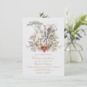 トロピカルジャングルゾウのウェディング招待状 招待状 (スタンド正面)