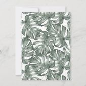 トロピカルジャングルチータパームリース結婚ズ 招待状 (裏面)