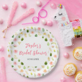 トロピカルジャングルフローラブライダルシャワー ペーパープレート (パーティー)