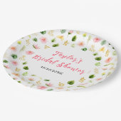 トロピカルジャングルフローラブライダルシャワー ペーパープレート (アングル)