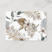 トロピカルジャングルブライダルシャワー登録カード エンクロージャーカード (裏面)