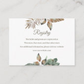 トロピカルジャングルブライダルシャワー登録カード エンクロージャーカード (正面)