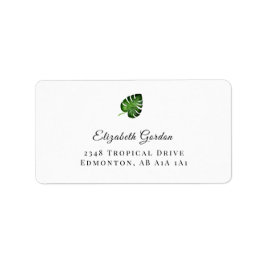 トロピカルジャングルリーフモンステラエレガントシック ラベル